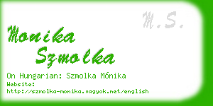 monika szmolka business card